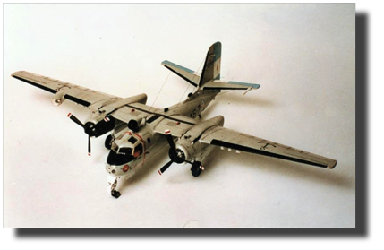 Grumman S-2 Tracker. Scratch built in metal by Guillermo Rojas Bazán. 1:40 scale. Built between 1984 and 1985. Museo Naval de la Nación.